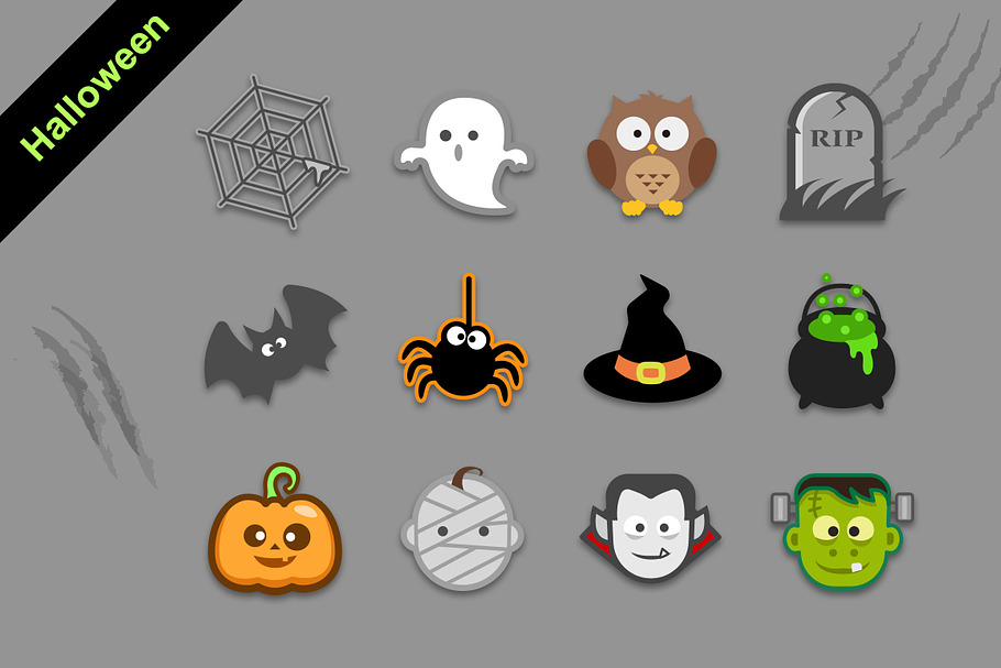 Halloween vector icons in Graphics - product preview 8