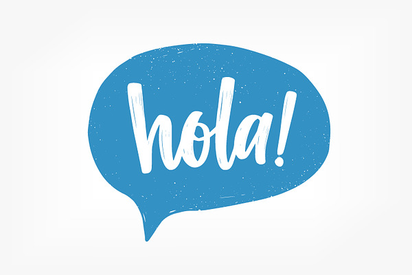 Hola word lettering