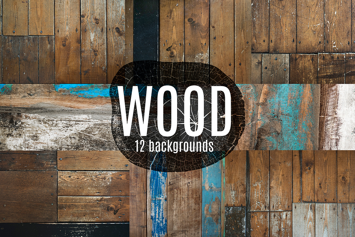 Distressed Rustic Wood backgrounds in Textures - product preview 8