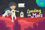 Landing on Mars - Illustration