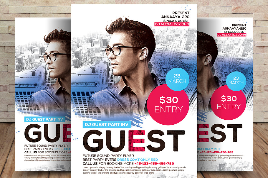 Guest DJ / Artist Flyer in Flyer Templates - product preview 8