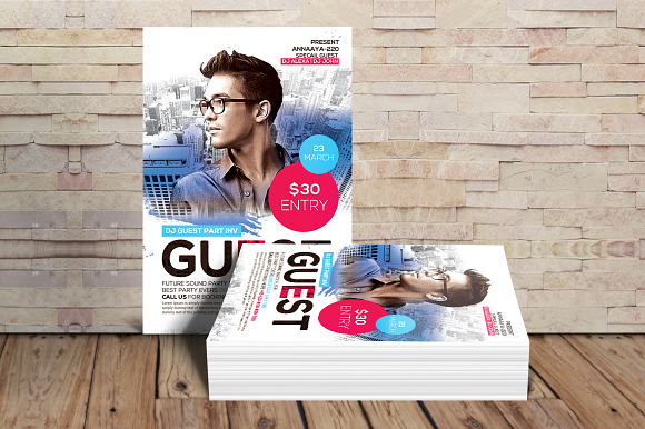 Guest DJ / Artist Flyer in Flyer Templates - product preview 1