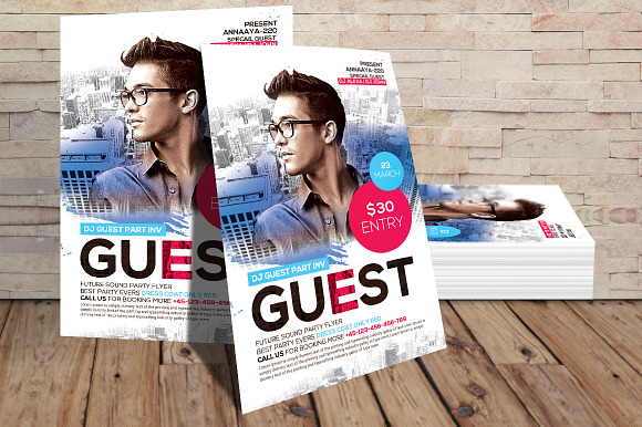 Guest DJ / Artist Flyer in Flyer Templates - product preview 2