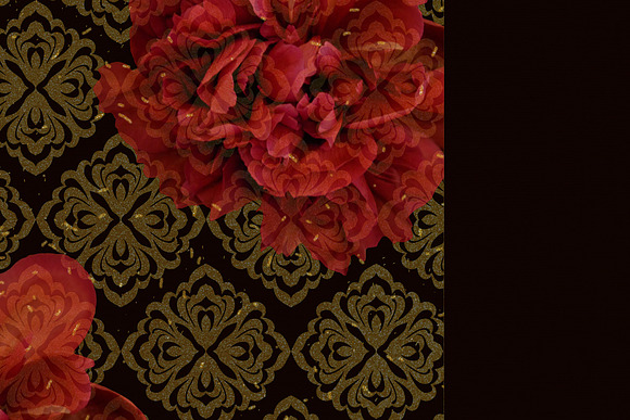Red Paprer Pack, Floral background in Textures - product preview 1