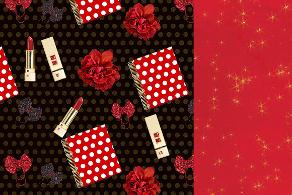 Red Paprer Pack, Floral background in Textures - product preview 3