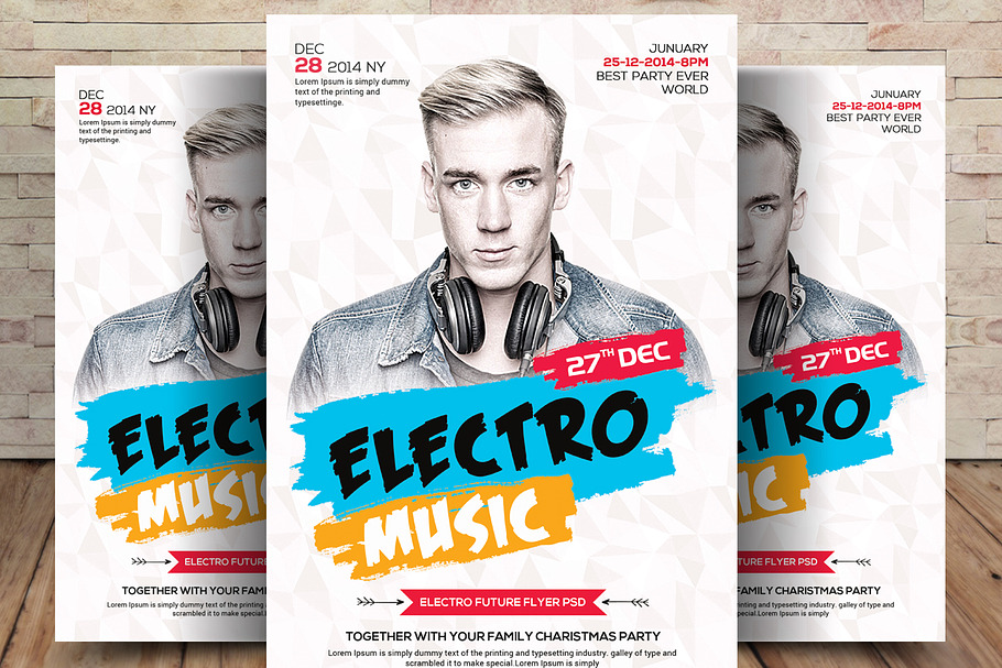 Electro Music Poster/Flyer in Flyer Templates - product preview 8