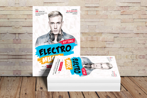 Electro Music Poster/Flyer in Flyer Templates - product preview 2