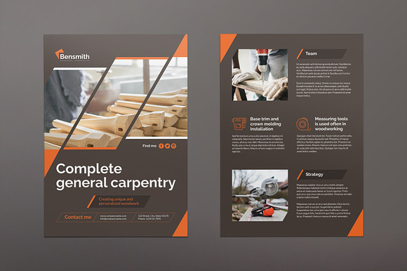 Carpenter Flyer in Invitation Templates - product preview 1