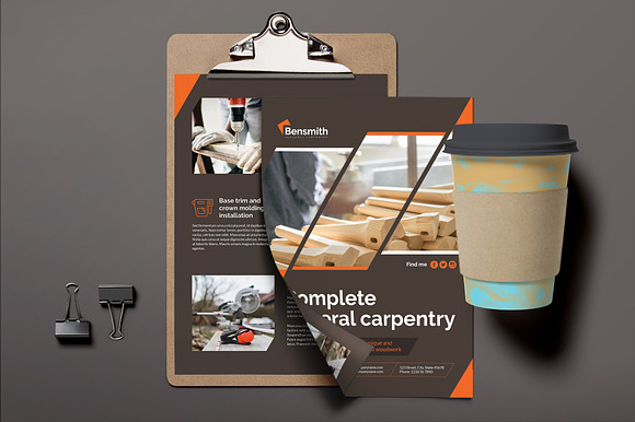 Carpenter Flyer in Invitation Templates - product preview 2