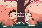 Welcome Autumn - Vector Illustration