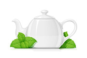 Ceramic teapot. Porcelain kettle.