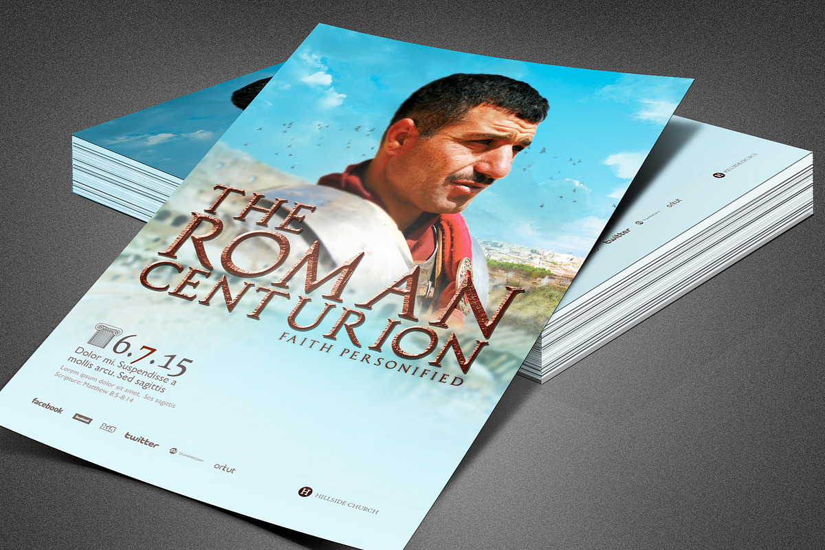 Roman Centurion Church Flyer in Invitation Templates - product preview 8