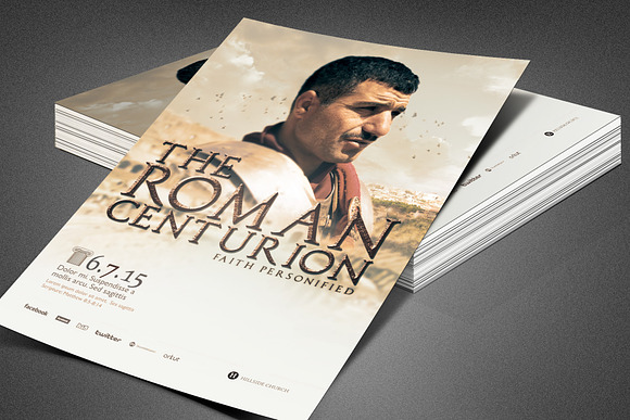 Roman Centurion Church Flyer in Invitation Templates - product preview 1