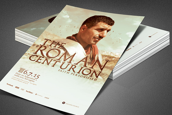 Roman Centurion Church Flyer in Invitation Templates - product preview 2