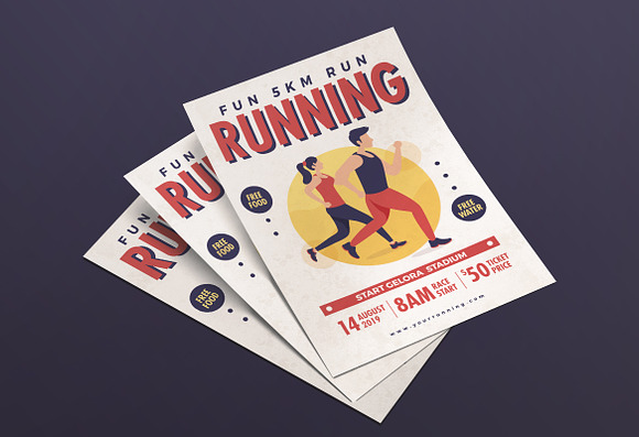 Run Fest Flyer in Flyer Templates - product preview 1