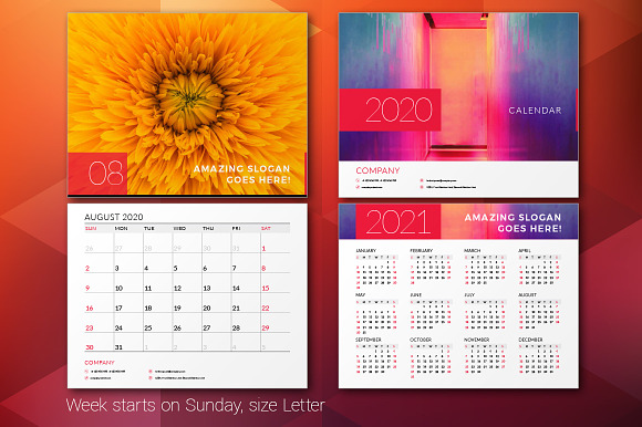 Wall Calendar 2020 in Stationery Templates - product preview 6