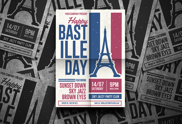 Bastile Day Flyer in Flyer Templates - product preview 2