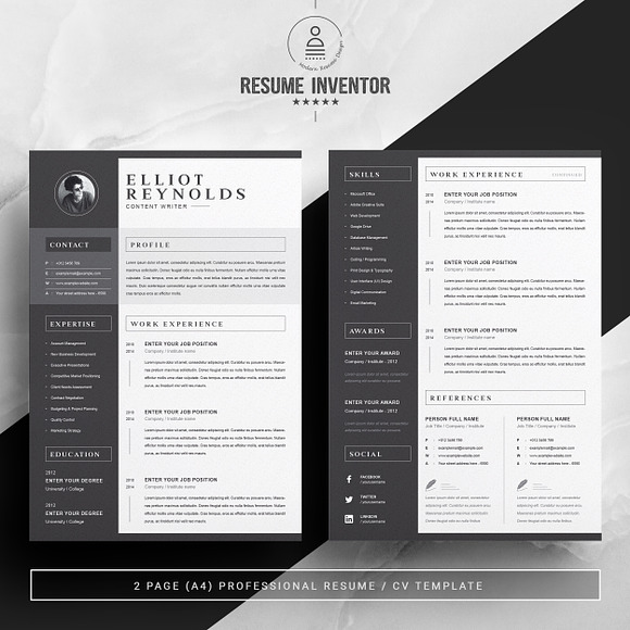 Professional Word Resume/CV in Resume Templates - product preview 1
