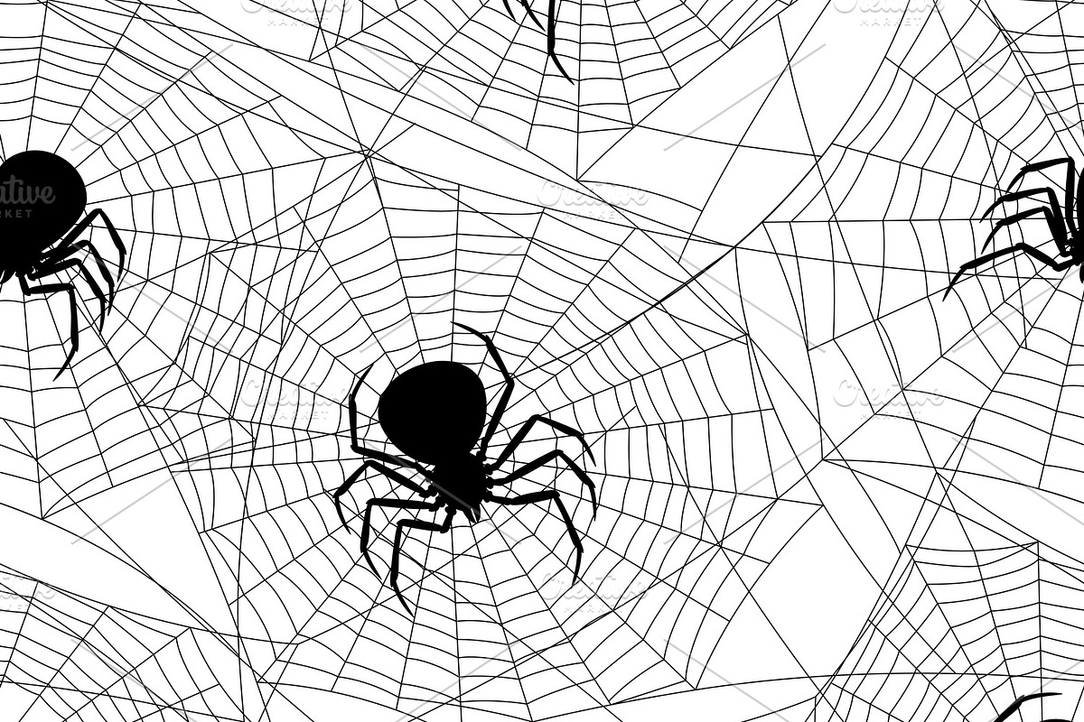 Seamless pattern with widow spiders. in Patterns - product preview 8