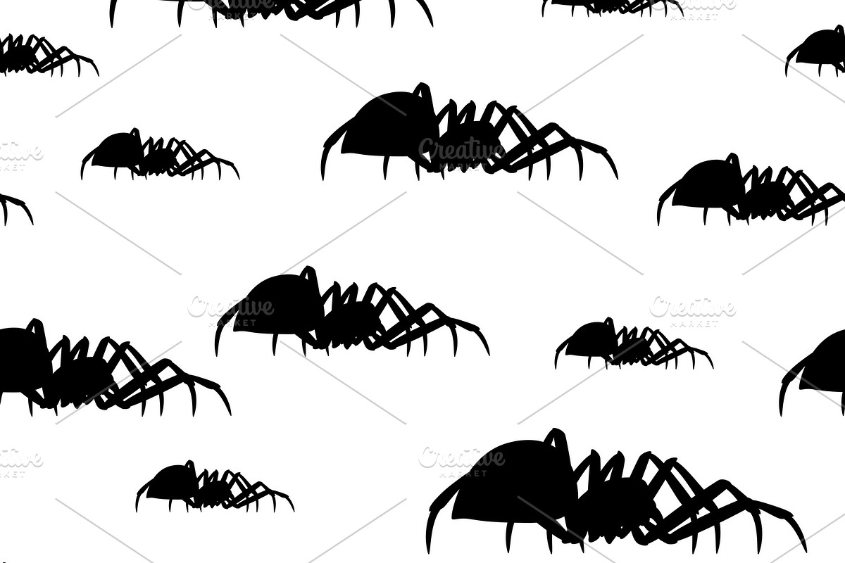 Seamless pattern with widow spiders. in Patterns - product preview 8