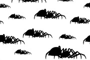 Seamless pattern with widow spiders.