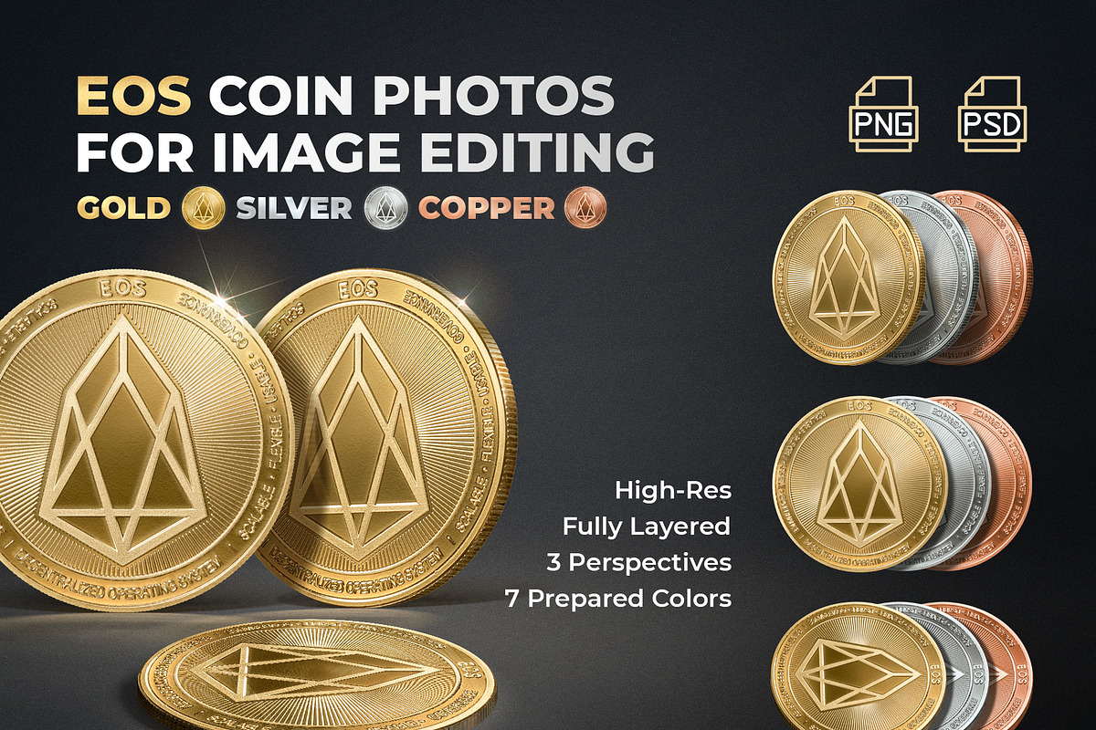 EOS Coin Photos - Crypto Coins in Objects - product preview 8