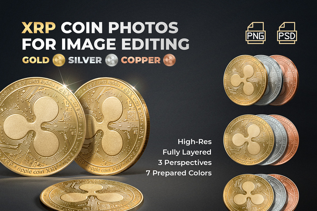 XRP Coin Photos - Crypto Coins in Objects - product preview 8
