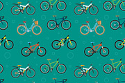 Bicycles Seamless Pattern