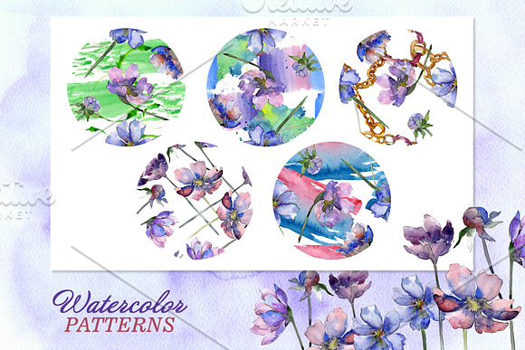 Cosmos flowers Watercolor png in Illustrations - product preview 1