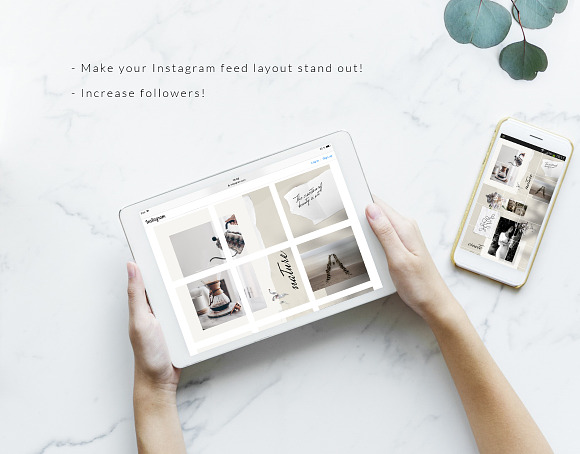 Instagram PUZZLE template - Neutral in Instagram Templates - product preview 3