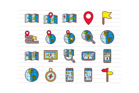 Geolocation Color Icons in Navigation Icons - product preview 2