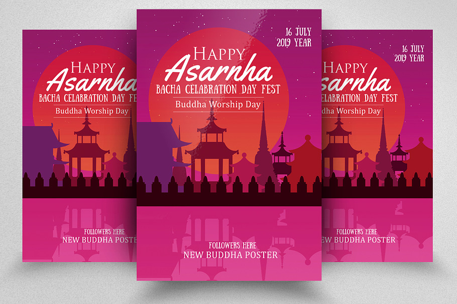 Asarnha Bucha Flyer Template in Flyer Templates - product preview 8