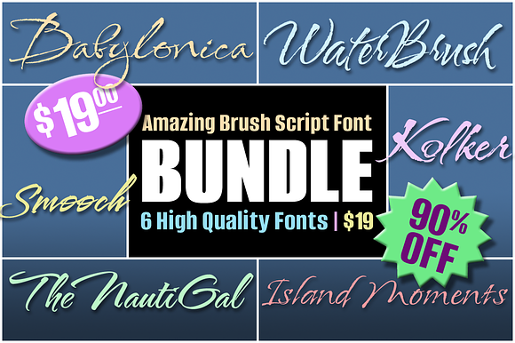 Amazing Brush Scripts -90% OFF in Script Fonts - product preview 6