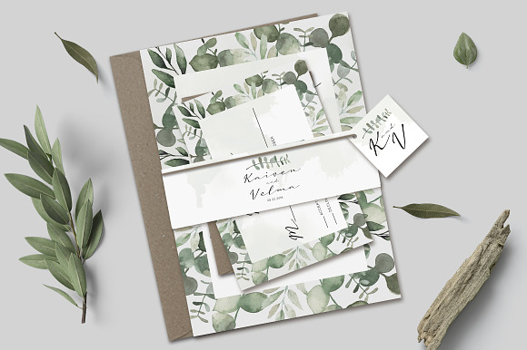 Foliage Wedding Invitation in Wedding Templates - product preview 2