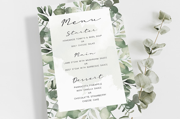 Foliage Wedding Invitation in Wedding Templates - product preview 5
