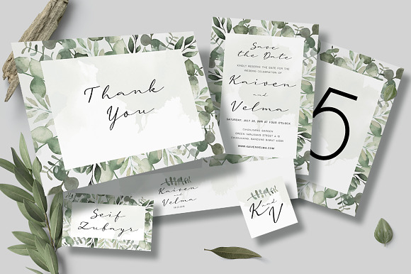 Foliage Wedding Invitation in Wedding Templates - product preview 6