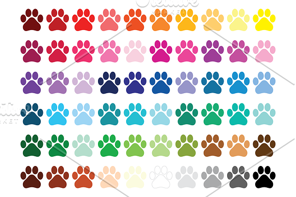 Dog Paw Graphic Set in Objects - product preview 1