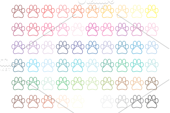 Dog Paw Graphic Set in Objects - product preview 3