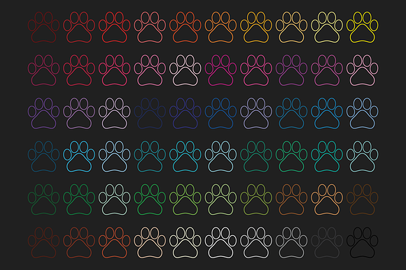 Dog Paw Graphic Set in Objects - product preview 4
