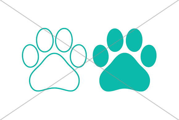 Dog Paw Graphic Set in Objects - product preview 5