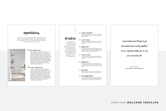 Armitage Welcome Template in Brochure Templates - product preview 4