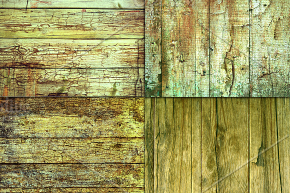 Old Green Wood Texture Background in Textures - product preview 2