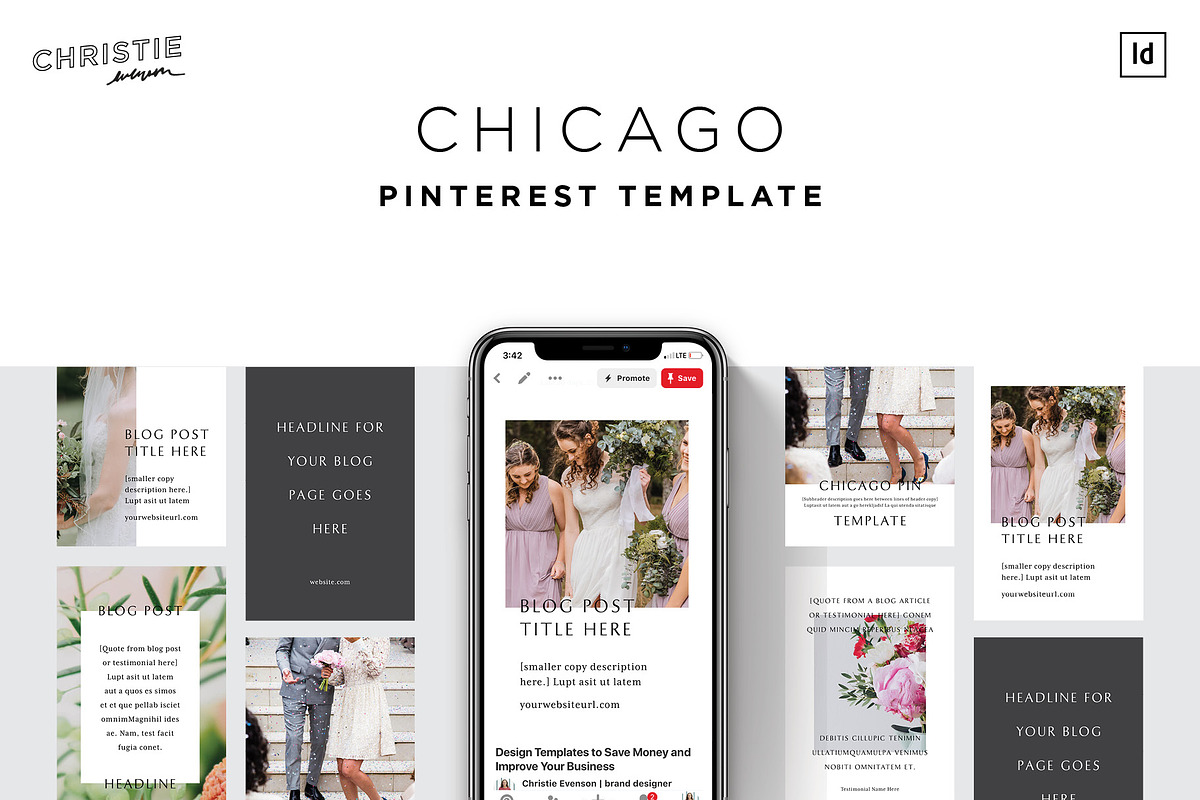 Chicago Pinterest Template in Pinterest Templates - product preview 8