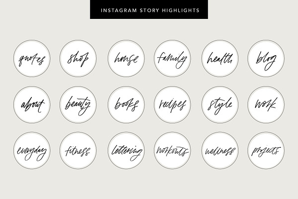 Hand-Lettered Instagram Highlights