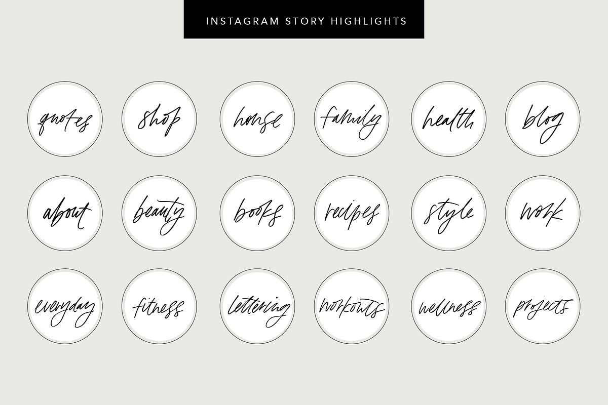 Hand-Lettered Instagram Highlights in Instagram Templates - product preview 8