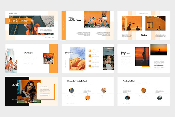 Samoa : Orange Color Google Slides in Google Slides Templates - product preview 1