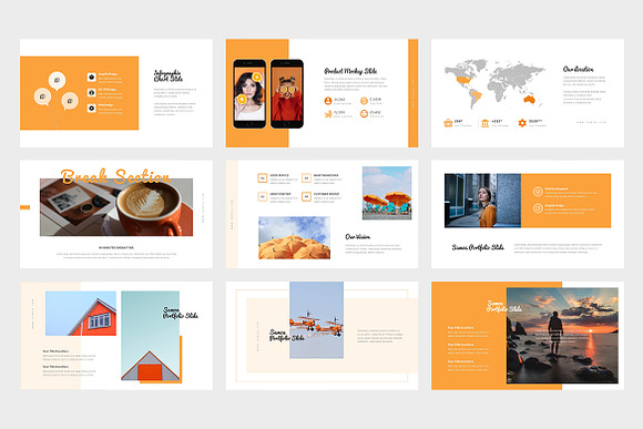 Samoa : Orange Color Google Slides in Google Slides Templates - product preview 2