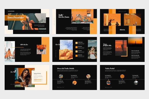 Samoa : Orange Color Google Slides in Google Slides Templates - product preview 7