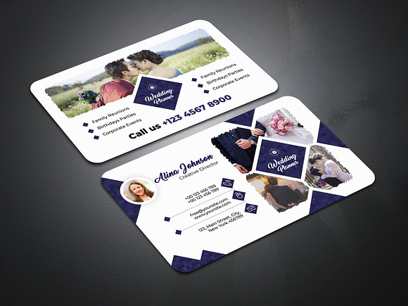 Wedding Planner Business Card in Business Card Templates - product preview 1