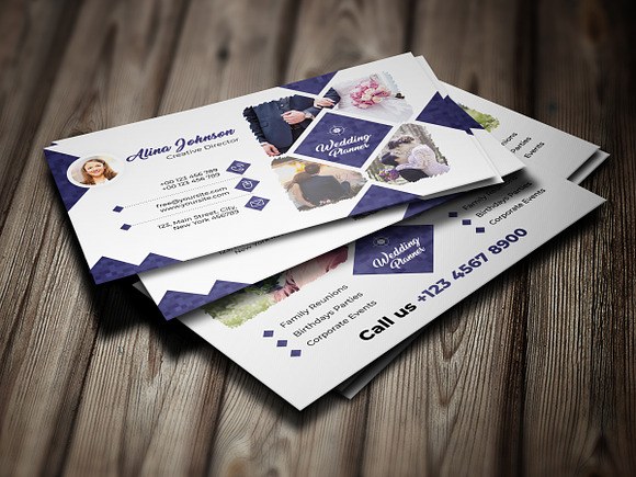 Wedding Planner Business Card in Business Card Templates - product preview 2
